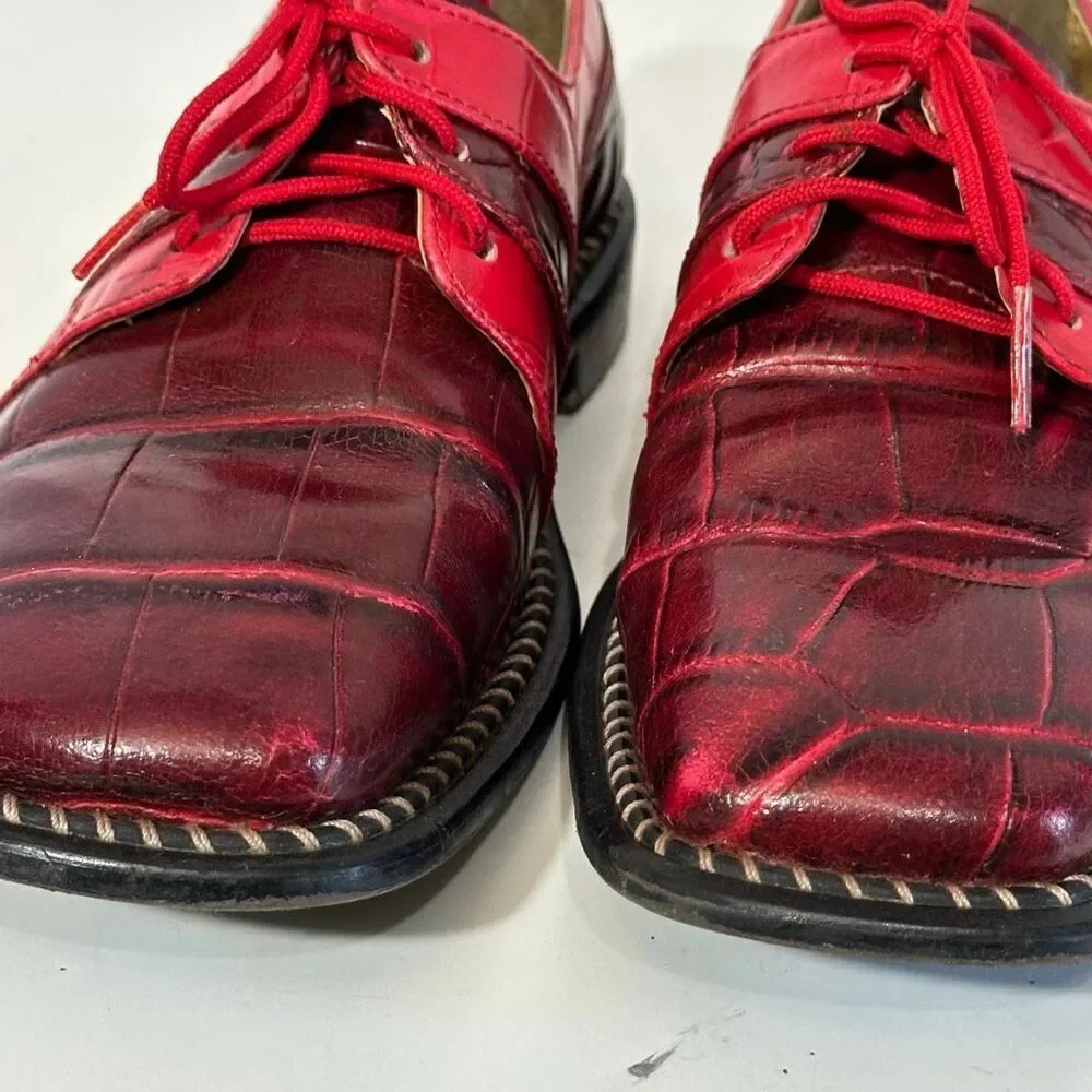 Liberty Zeno Kids Leather Crocodile Print Shoes | Youth Size 4